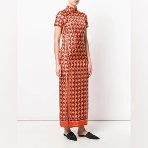 For Restless Sleepers F.R.S Eutenea Silk Qipao Geometric Dress
